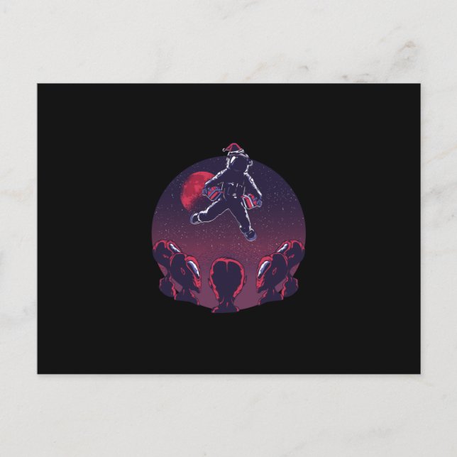 Carte Postale Astronaute de père Noël (Devant)