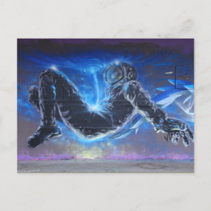 Carte Postale Astronaute du graffiti