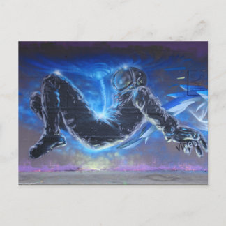 Carte Postale Astronaute du graffiti