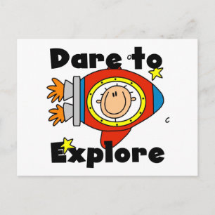 Carte Postale Astronaute Osez Explorer Tshirts et Cadeaux