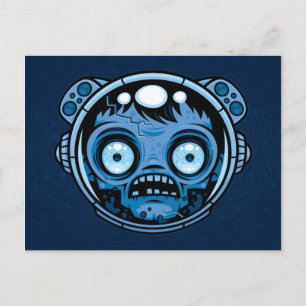 Carte Postale Astronaute zombie