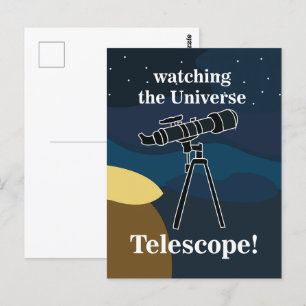 Carte Postale Astronomie du ciel nocturne du télescope