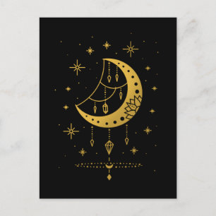 Carte Postale Astronomie du croissant spirituel de Dreamcatcher 