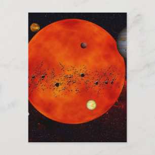 Carte Postale Astronomie planètes espace du système solaire