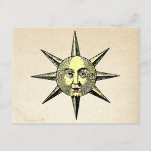 Carte Postale Astronomie Renaissance - Couleur visage soleil