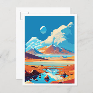 Carte Postale Atacama Desert Chili Travel illustration Vintage