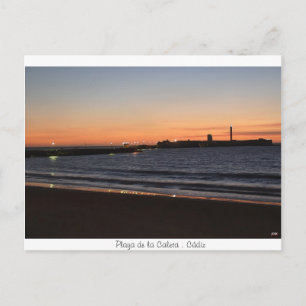 Carte Postale Atardecer en la playa de la Caleta, Cádiz