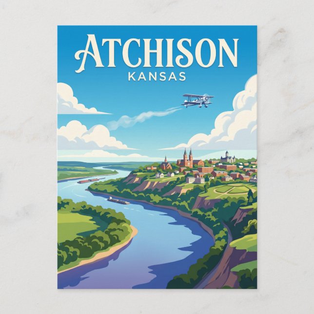 Carte Postale Atchison Kansas (Devant)