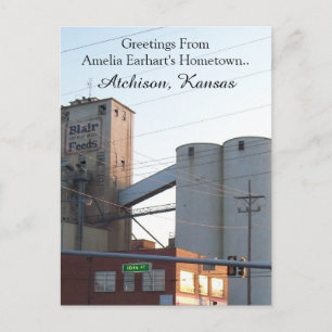 Carte Postale Atchison Kansas Hometown Amelia Earh