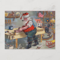Atelier de jouets de Noël vintage Retro Père Noël
