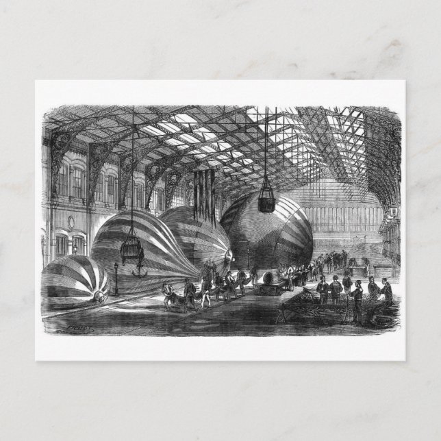 Carte Postale Atelier pour la fabrication de ballons de courrier (Devant)