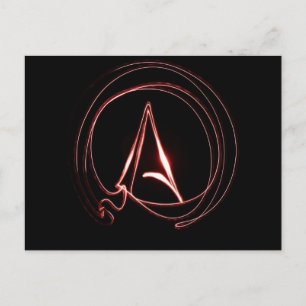 Carte Postale Athée en rouge