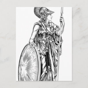 Carte Postale Athéna Déesse grecque