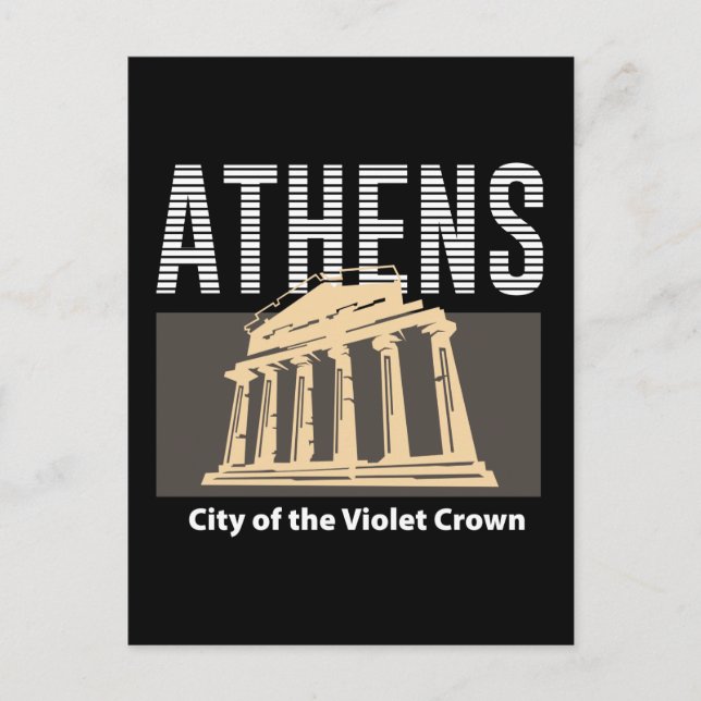 Carte Postale Athènes Grèce Conception de monument de voyage vin (Devant)