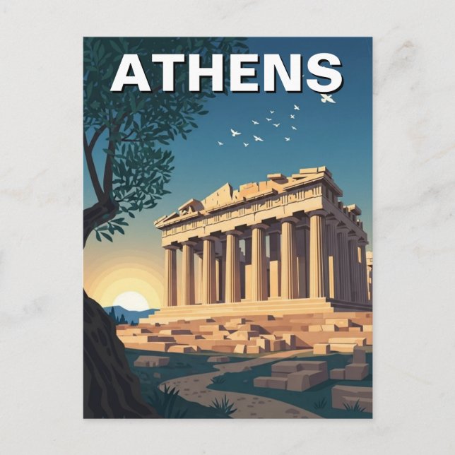 Carte Postale Athènes Grèce Parthénon Voyage (Devant)