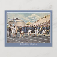 Athlétisme vintage 100 mètres Berlin 1936