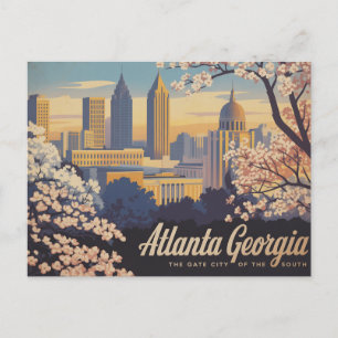 Carte Postale Atlanta Géorgie La Porte Ville du Sud