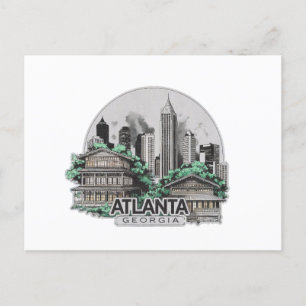 Carte Postale Atlanta Ville Géorgie États-Unis