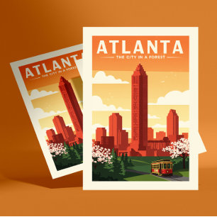 Carte Postale Atlanta vintage