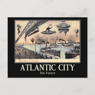 Carte Postale Atlantic City, Dans le futur, Vintage