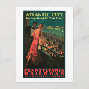 Carte Postale Atlantic City New Jersey Voyage Ancien