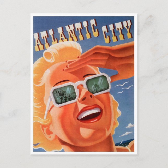 Carte Postale Atlantic City, Pennsylvania Vintage voyage (Devant)