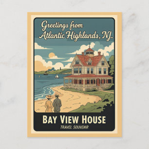 Carte Postale Atlantic Highlands NJ Bay View House