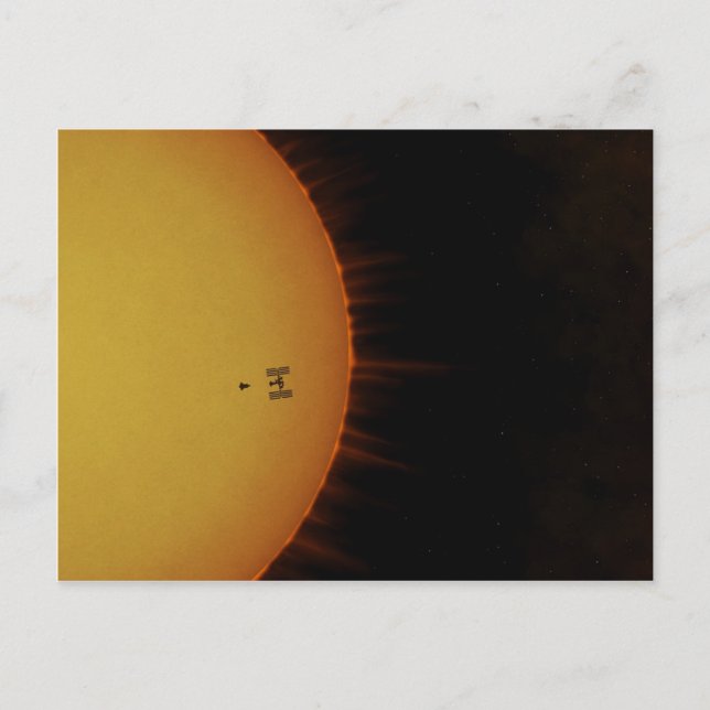 Carte Postale Atlantis Amarre À L'ISS (Devant)