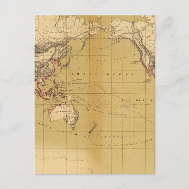 Carte Postale Atlas de 1550 (Devant)