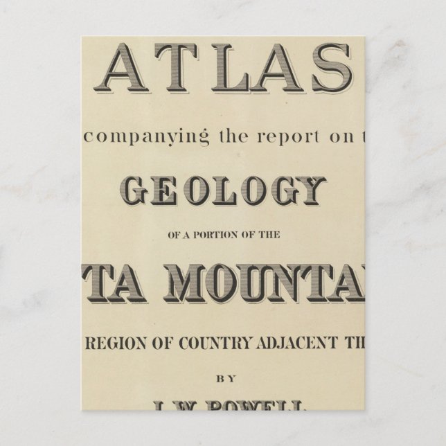 Carte Postale Atlas de la page de titre accompagnant le rapport (Devant)