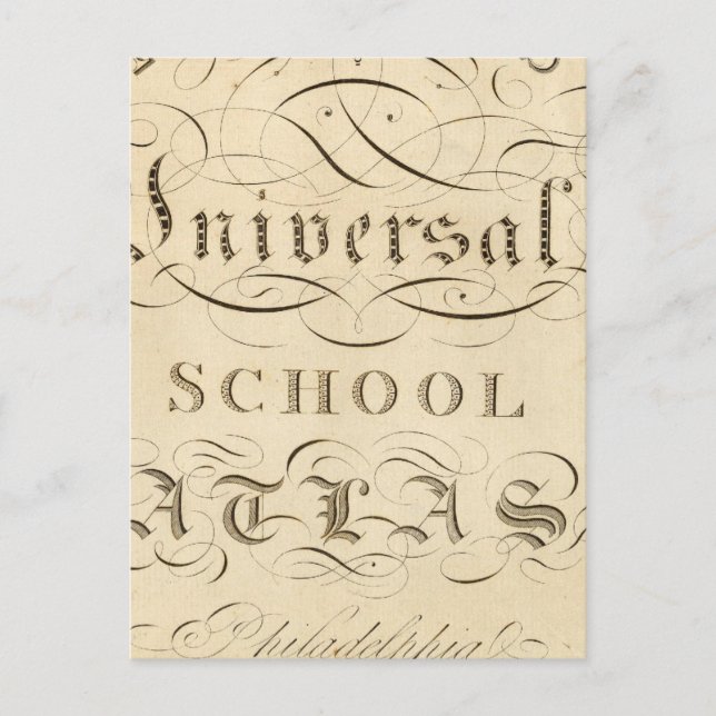 Carte Postale atlas scolaire universel (Devant)