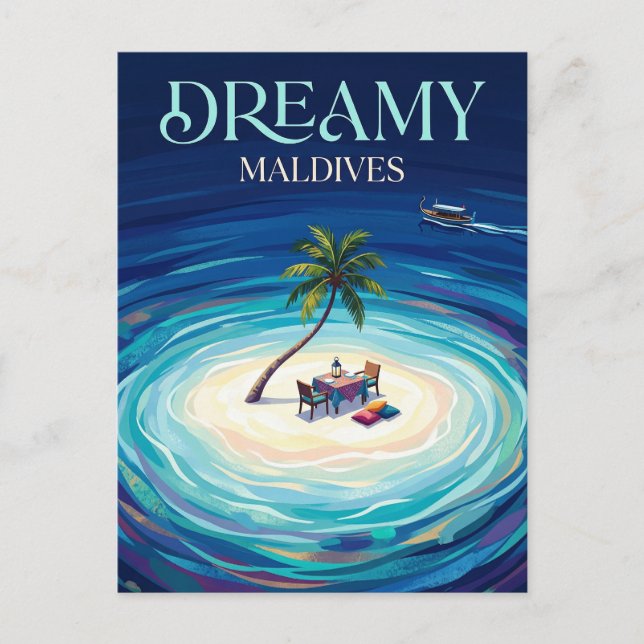 Carte Postale Atoll Baa Maldives (Devant)