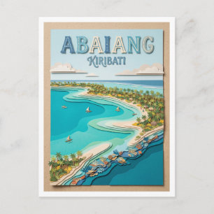 Carte Postale Atoll d'Abaiang Lagune Taburao Kiribati
