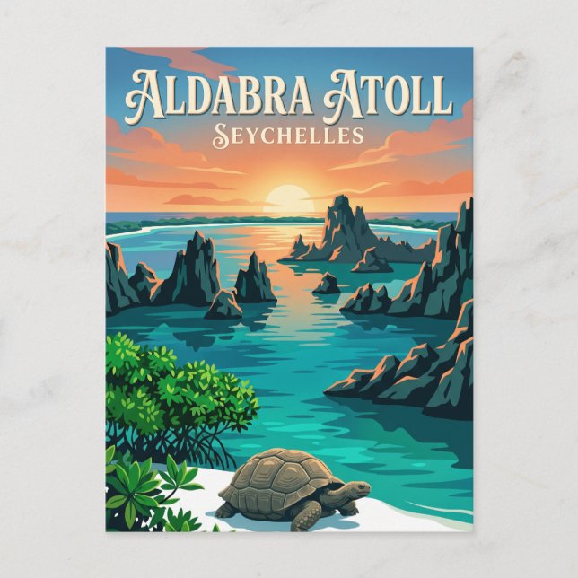 Carte Postale Atoll d'Aldabra Seychelles (Devant)