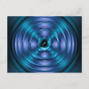 Carte Postale atome de rotation bleu