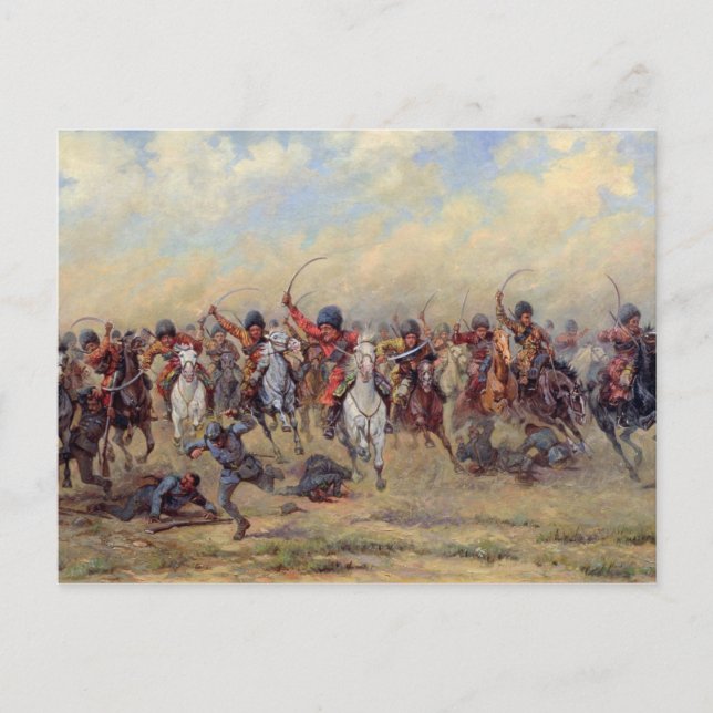 Carte Postale Attaque de la "division Savage" (Devant)