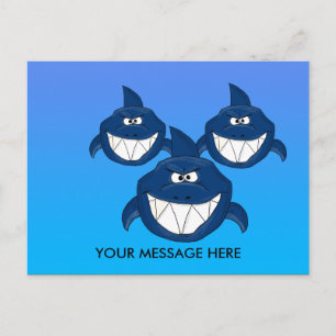 Carte Postale Attaque de requin