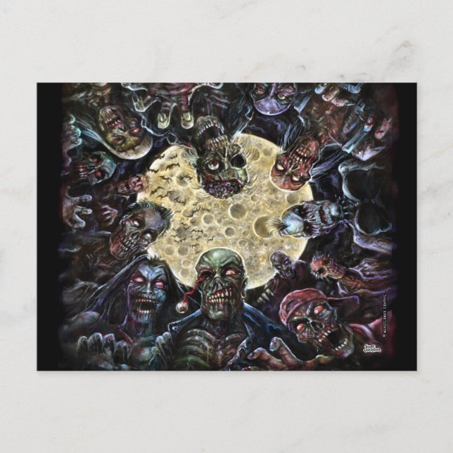 Carte Postale Attaque de zombies (Horde de zombie) (Devant)