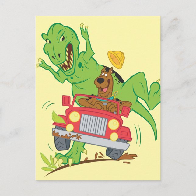 Carte Postale Attaque Scooby Doo T-Rex (Devant)
