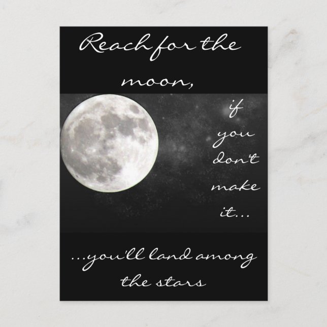 Carte Postale Atteignez la lune..... (Devant)