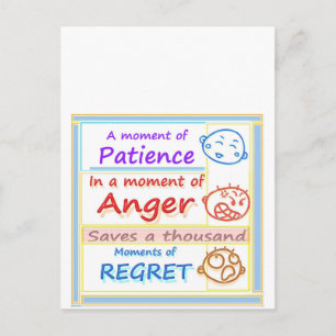 Carte Postale Attendez un instant et réfléchissez