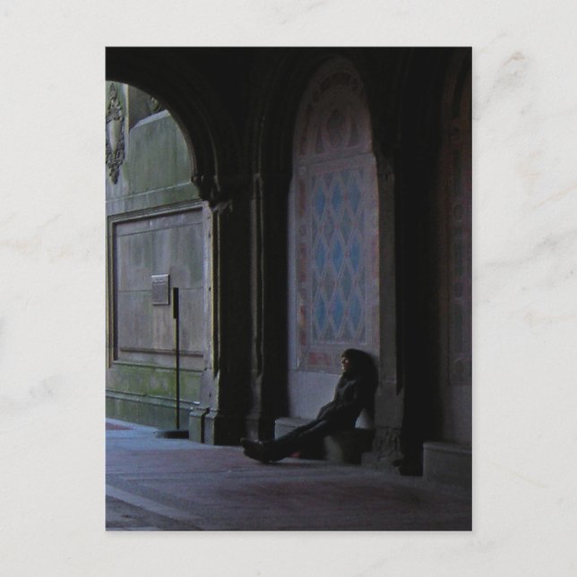 Carte Postale Attente à la terrasse de Bethesda (Devant)