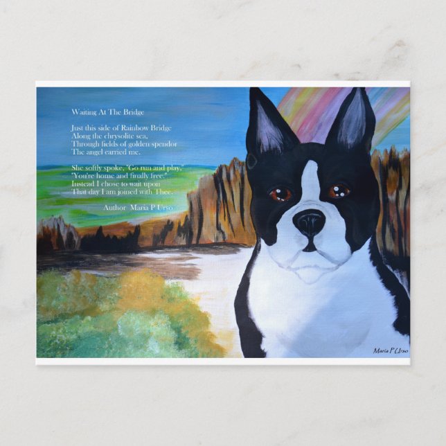 Carte Postale Attente Au Pont (Devant)