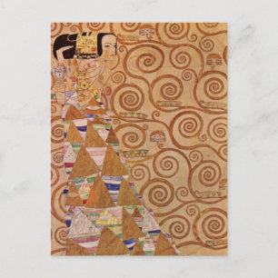 Carte Postale Attente de Klimt Vintage Art Nouveau victorien