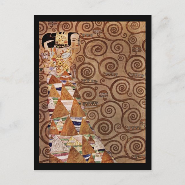 Carte Postale Attente d'une belle femme (Devant)