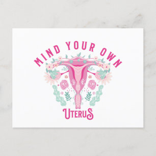 Carte Postale Attention à votre propre utérus