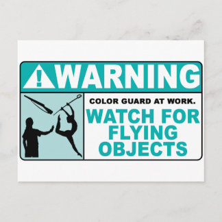 Carte Postale Attention - Attention aux objets volants !