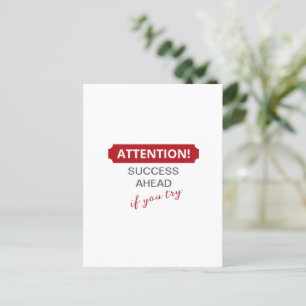Carte Postale Attention ! Succès À L'Avance Si Vous Essayez