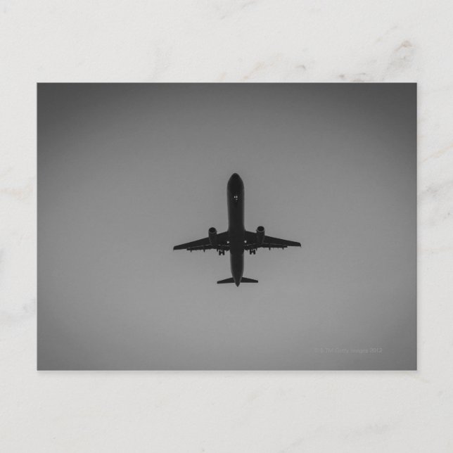 Carte Postale Atterrissage d'avions silhouetté (Devant)