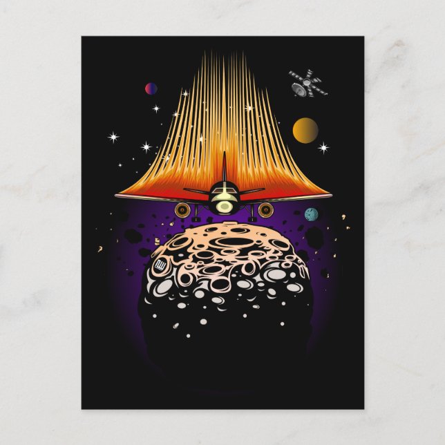 Carte Postale Atterrissage de la lune (Devant)